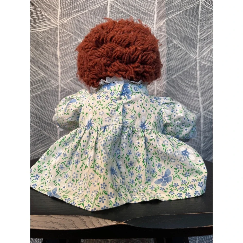 Vintage 1985 Cabbage Patch Kids Doll Girl Auburn Hair‎ Brown Eyes Floral Dress